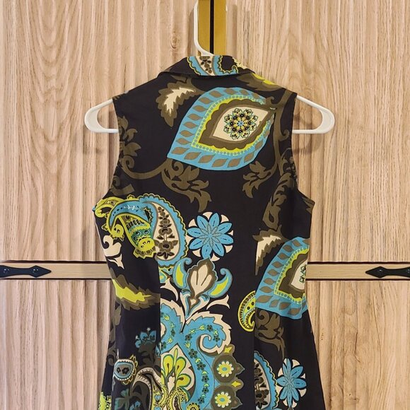 "Donna Morgan Sleeveless Paisley Fit & Flare Dress, Size 6" - Picture 4 of 12